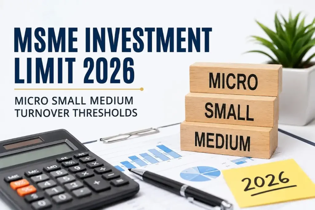 MSME Investment Limit 2026 Micro Small Medium Turnover Thresholds