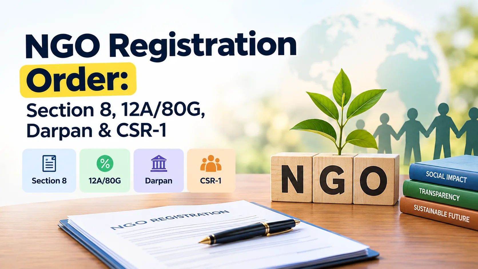 The NGO Registration Stack: Section 8, 12A/80G, NGO Darpan and CSR-1 – In What Order?