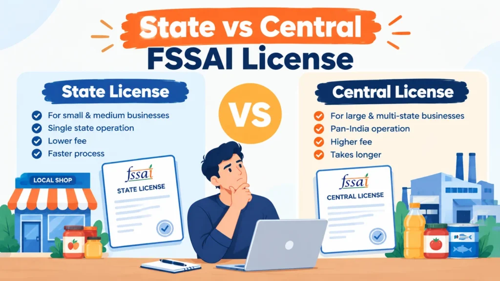 State vs Central FSSAI License